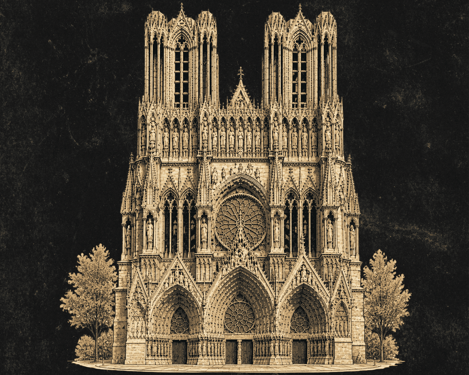 Cathédrale de France-No.001 : Notre-Dame de Reims
