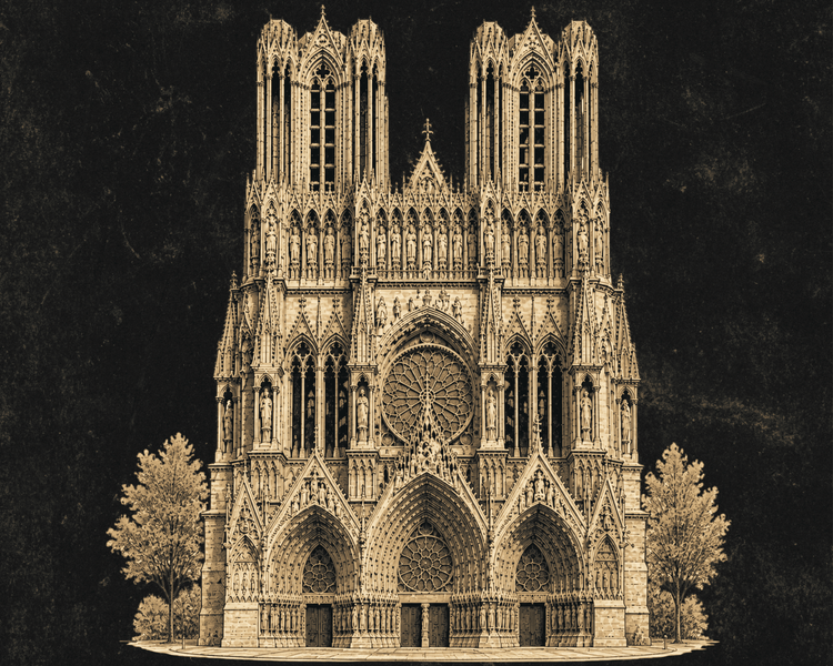Cathédrale de France-No.001 : Notre-Dame de Reims